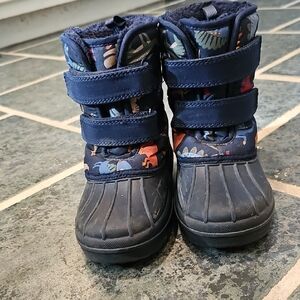 Kids Navy Blue Winter Boots